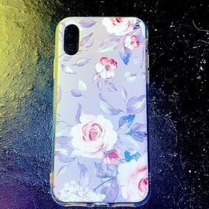 Flowery Purple IPhone Xs phone case!